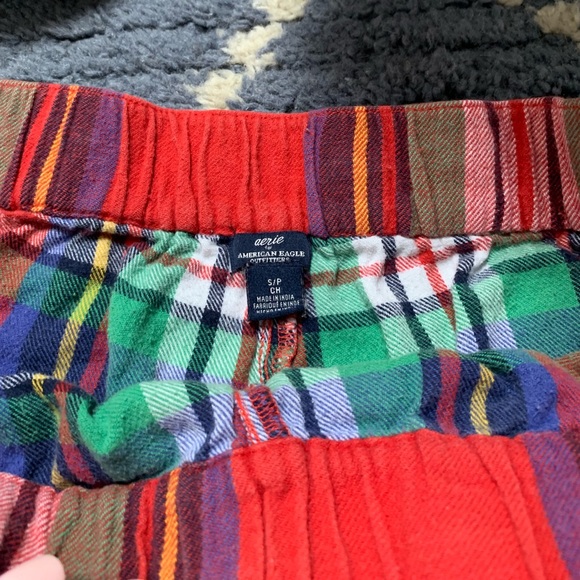 Aerie Plaid Flannel Sleep Shorts - Picture 2 of 3